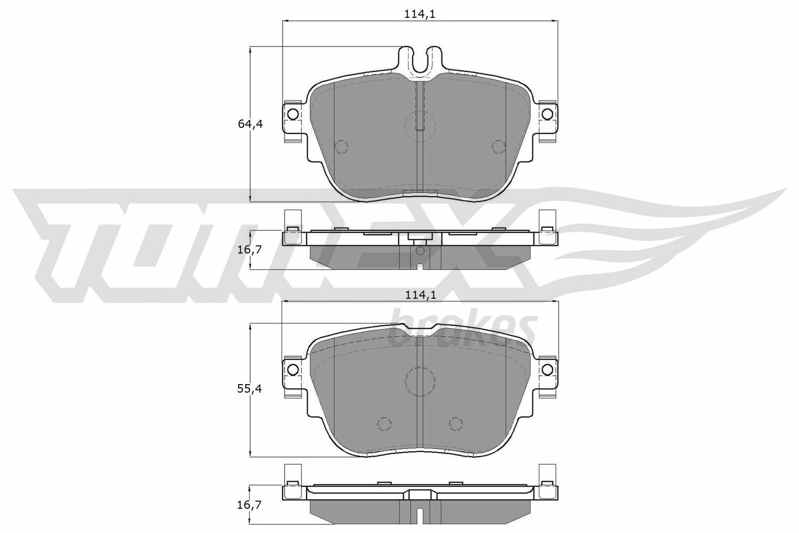 Sada brzdových platničiek kotúčovej brzdy TOMEX Brakes